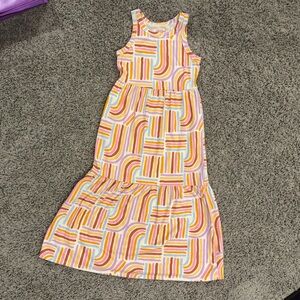 5/$25 Colorful Kids Sleeveless tiered maxi Dress, size Medium 8